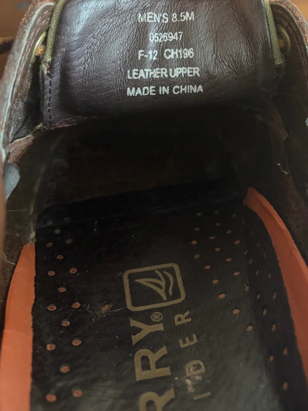 Sperry Top-Sider Men’s Brown Leather Moc Toe Boat Shoes Sz 8.5 Ivy League Preppy